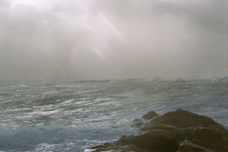 Tempte avec mare haute en Bretagne