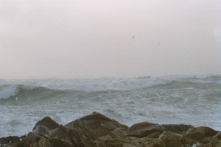 Tempte avec mare haute en Bretagne